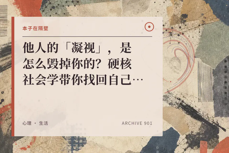 他人的「凝视」,是怎么毁掉你的?硬核社会学带你找回自己的「主角感」封面